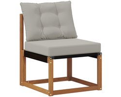 vidaXL - Buiten - Middelste - sofa - Massief - acaciahout - en - Textilene-stof