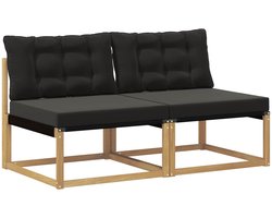 vidaXL - Buiten - Midden - Sofa - Massief - Acacia - Hout - Wit