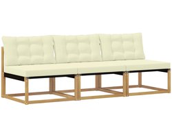 vidaXL - Buiten - Midden - Sofa - Massief - Acacia - Hout - Wit