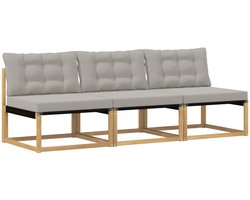 vidaXL - Buiten - Midden - Sofa - Massief - Acacia - Hout - Wit