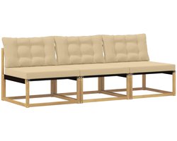 vidaXL - Buiten - Midden - Sofa - Massief - Acacia - Hout - Wit