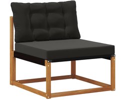 vidaXL - Buiten - Midden - Sofa - Massief - Acaciahout - en - Textilene - Naturel