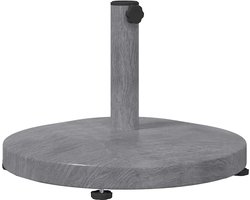 vidaXL - Buiten - Parasolvoet - Donker - grijze - houtlook - 48 - x - 48 - x - 32 - cm