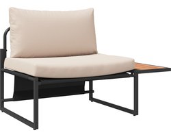 vidaXL - Buiten - Stalen - Zitten - 2 - pcs - Taupe - Staal