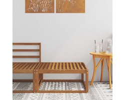 vidaXL - Buiten - Voetenbank - Naturel - 79 - x - 79 - x - 37 - cm