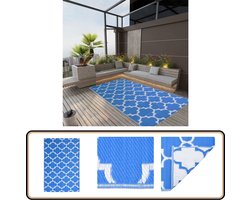 vidaXL Buitenkleed - 160x230 cm - Blauw - PP Tuintapijt - Buitentapijt - Patio Tapijt - Terrasdecoratie - Outdoor Vloerbedekking