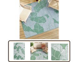 vidaXL Buitenkleed - 190x290 cm - Groen - Polypropeen Tuintapijten - Outdoor Tapijt - Patio Dekens - Veranda Tapijt - Terrasdekentjes