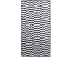 vidaXL - Buitenkleed - ARAKIL - 120x180 - cm - PP - wit - en - zwart