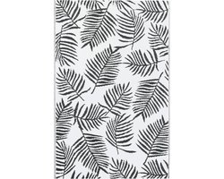 vidaXL - Buitenkleed - ARAKIL - 190x290 - cm - PP - wit - en - zwart