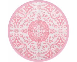 vidaXL - Buitenkleed - ARAKIL - Ø160 - cm - polypropeen - roze