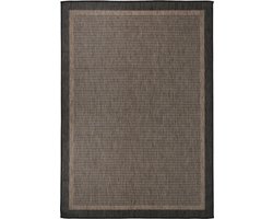 vidaXL - Buitenkleed - platgeweven - 140x200 - cm - donkerbruin