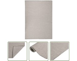 vidaXL Buitenkleed - Platgeweven - 140x200 cm - Taupe Tuintapijten - Buitentapijt - Patiotapet - Terrasvloer - Tuindecoratie