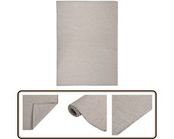 vidaXL Buitenkleed - Platgeweven - 200x280 cm - Taupe Tuintapijten - Buitentapijten - Terrasvloer - Balkontapis - Kunststof Tapijt