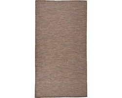 vidaXL - Buitenkleed - platgeweven - 80x150 - cm - bruin