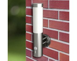 vidaXL Buitenlamp RVS Savona met sensor (2 stuks)