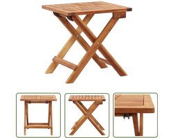 vidaXL Buitentafel - Salontafel - Salontafel inklapbaar 40x40x40 cm massief acaciahout - Acacia Hout - Teak Tafellamp - Terrastisch