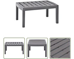 vidaXL Buitentafel - Tuin Tafel - Tuintafel 78x55x38 cm kunststof mokkakleurig - Kunststof Tafel - Mokka Kleur - Patio Set