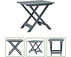 vidaXL Buitentafel - Tuin Tafel - Tuintafel inklapbaar 79x72x70 cm kunststof groen - Klaptafel - Groene Tafel - Kunststof Tafel