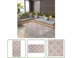vidaXL Buitentapijten - Tuin Tapijt - Buitenkleed ARAKIL 160x230 cm PP bruin - Patio Dekens - Veranda Vloerbedekking - Outdoor Kleden