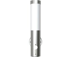 vidaXL Buitenwandlamp met bewegingsdetector roestvrij staal