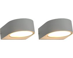 vidaXL Buitenwandlampen 2 st 11 W rond wit