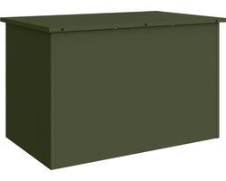 vidaXL - Buitopslagdoos - Olijfgroen - 80 - x - 50.5 - x - 50 - cm - Koudgewalst - staal