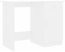 vidaXL - Bureau - 100x50x76 - cm - bewerkt - hout - wit