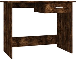 vidaXL Bureau - 100x50x76 cm - Gerookt Eikenhout Kantoorbureau - Bureau Houten - Bureau Compact - Werkplek - Thuiswerken