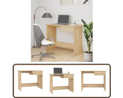 vidaXL Bureau - 100x50x76 cm - Sonoma eiken - Met lade Kantoorbureau - Schreibtisch - Houten Bureau - Bureaus - Eiken Kleurige Tafel