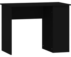 vidaXL - Bureau - 100x55x75 - cm - bewerkt - hout - zwart