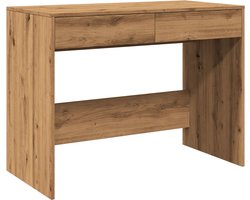 vidaXL Bureau - 101x50x76,5 cm - Artisanaal Eiken Kantoorbureau - Houten Bureau - Schrijfbureau - Home Office - Ergonomische Bureaustoel