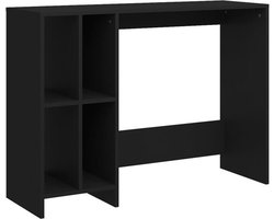 vidaXL - Bureau - 102,5x35x75 - cm - bewerkt - hout - zwart