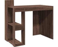 vidaXL - Bureau - 103,5x56,5x94 - cm - bewerkt - hout - bruin - eikenkleurig