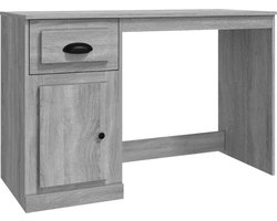 vidaXL Bureau 115x50x75 cm Grijs Sonoma Eiken Kantoorbureau - Bureau Grijze Kleur - Houten Bureau - Ergonomisch Bureau - Compact Bureau