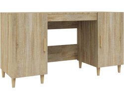 vidaXL - Bureau - 140x50x75 - cm - bewerkt - hout - sonoma - eikenkleurig