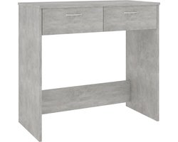 vidaXL - Bureau - 80x40x75 - cm - bewerkt - hout - betongrijs