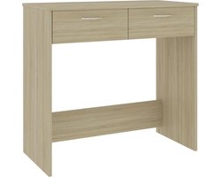 vidaXL - Bureau - 80x40x75 - cm - bewerkt - hout - sonoma - eikenkleurig