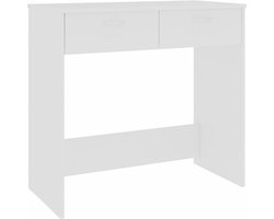 vidaXL - Bureau - 80x40x75 - cm - bewerkt - hout - wit