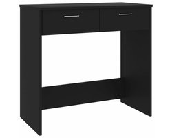 vidaXL - Bureau - 80x40x75 - cm - bewerkt - hout - zwart