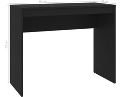 vidaXL - Bureau - 90x40x72 - cm - bewerkt - hout - zwart