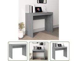 vidaXL Bureau - 90x40x72 cm - Grijs Sonoma Eiken Modern Bureau - Houten Bureau - Grijze Bureau - Compact Bureau - Thuiswerk Bureau