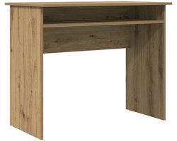 vidaXL Bureau - 90x50x74 cm - Bewerkte Hout - Eikenkleur Kantoorbureau - Houten Bureau - Schrijfblad - Werkstation - Home Office