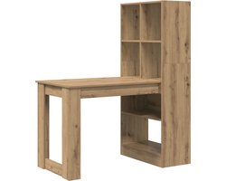 vidaXL - Bureau - Artisan - Eiken - 122 - x - 67 - x - 145 - cm - Bewerkt - hout