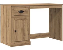 vidaXL - Bureau - Artisan - Eiken - 50 - x - 115 - x - 75 - cm - Bewerkt - hout