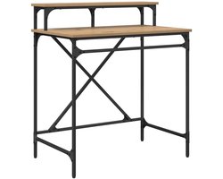 vidaXL - Bureau - Artisan - Eiken - 80 - x - 50 - x - 90 - cm - Bewerkt - hout