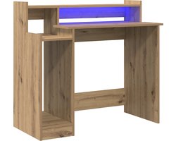 vidaXL - Bureau - Artisan - Eiken - 97 - x - 45 - x - 90 - cm - Bewerkt - hout