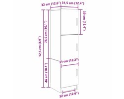 vidaXL - Bureau - Beton - Grijs - 133.5 - x - 50 - x - 124 - cm - 2 - st