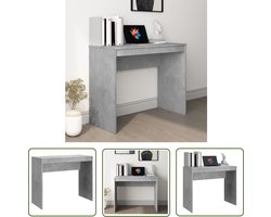 vidaXL Bureau Beton Grijs - Kantoorbureau - Bureau 90x40x72 cm bewerkt hout betongrijs - Houten Bureau - Compact Bureau - Modern Bureau