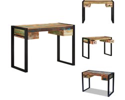 vidaXL Bureau - Bureaus - Computerbureau - Computerbureaus - Bureau massief gerecycled hout