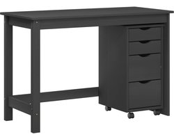 vidaXL - Bureau - en - rolkast - set - MOSS - 2 - st - Grijs